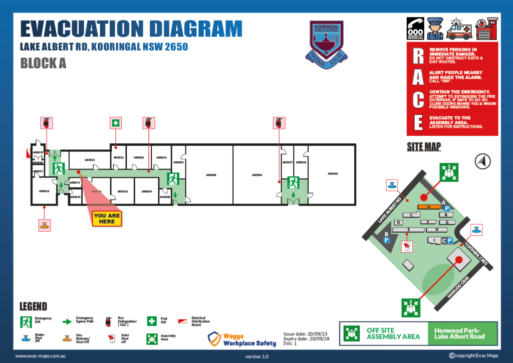 Emergency Evacuation Diagrams – Wagga Workplace Safety